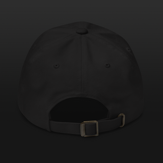 Embroidered Logo – Dad Hat (Black on Black)