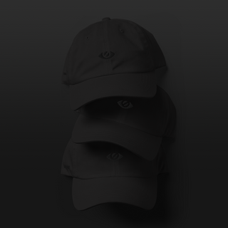 Embroidered Logo – Dad Hat (Black on Black)