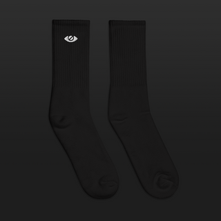 Eye Logo – Embroidered Socks (Black)