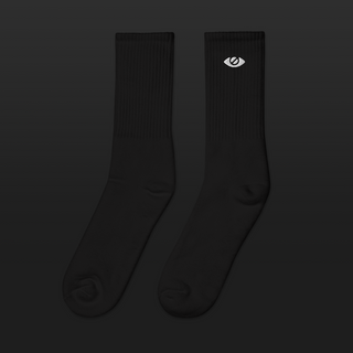 Eye Logo – Embroidered Socks (Black)