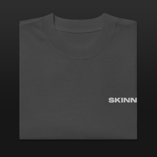 Embroidered Logo – Tee (Faded Black)