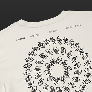 Mandala Eye Logo – Cropped Tee (Cream)